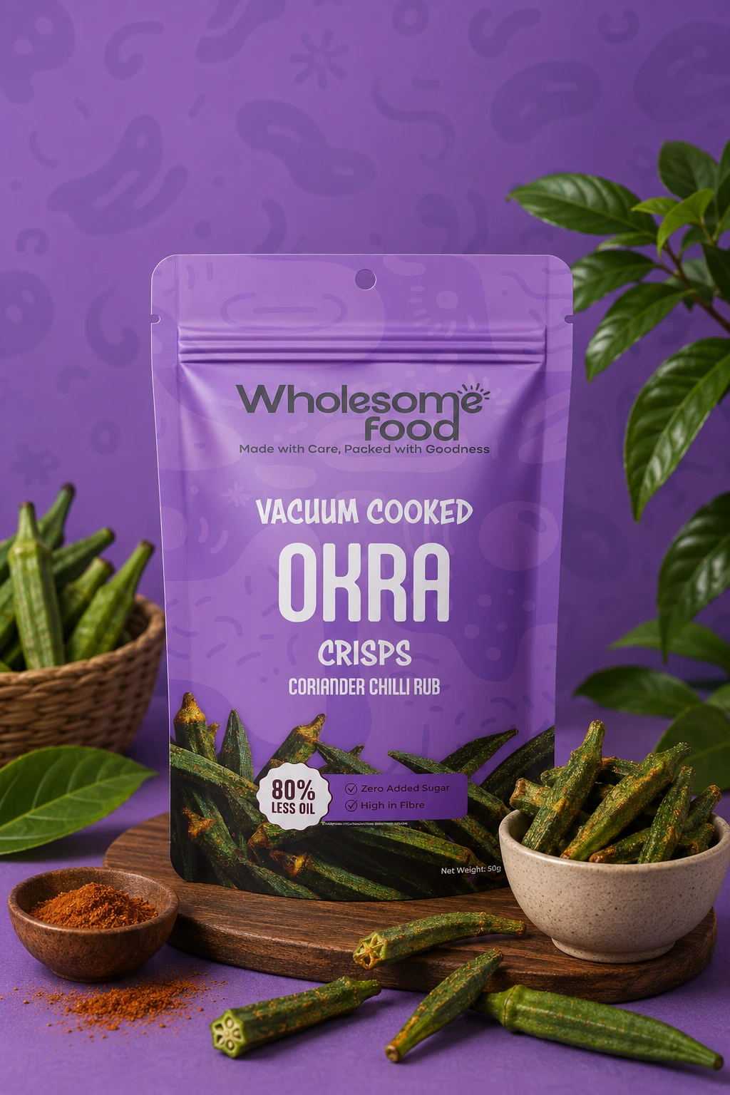 Okra Crisps pouch